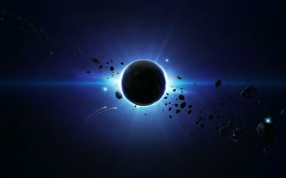 Black hole bright blue light - a black hole free wallpaper for desktop