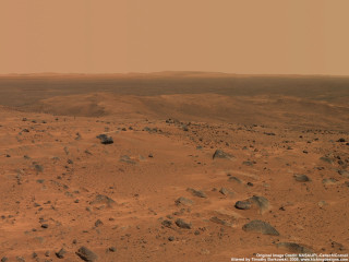 Barren desert rocks sand brown - chesley bonestell free wallpaper