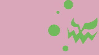 Pink background green circles plant - vaporwave color free wallpaper