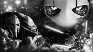 Couple space lightsaber robot background - war free wallpaper for desktop