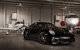 Black sports car garage small - a garage next free wallpaper