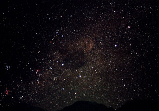 Night sky stars mountain range 9 - star and a mountain range in the background free wallpaper