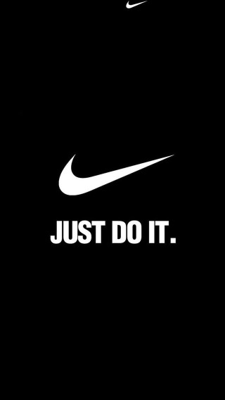 Nike just do it black 3 - white letter free wallpaper for mobile