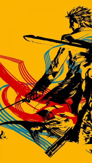 Man sword drawing illustration artwork - free abstract wallpaper for mobile