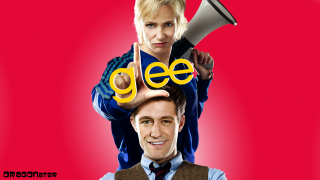 Man megaphone glee poster blonde - free neon wallpaper for desktop