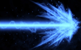 Blue light black background stars - the center of the image free wallpaper