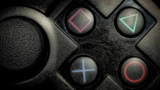 Button cross triangle closeup black - video game free wallpaper for desktop