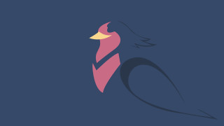 Bird long neck long tail - minimalistic free wallpaper
