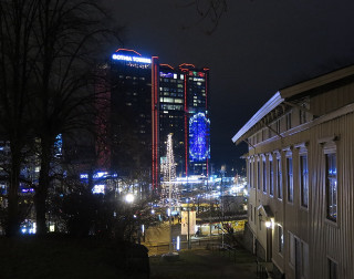 City night ferris wheel lit - akseli gallenkallela free wallpaper for desktop