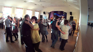 Dancing group people room wooden - bascove free wallpaper