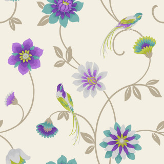 Floral wallpaper bird flowers side - and a bird free wallpaper for tablet