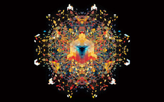 Colorful abstract design black background 7 - liam brazier free wallpaper