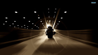 Motorcycle night ride dark street 2 - a person riding free wallpaper
