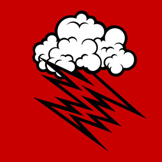 Red background black white cloud - free rain wallpaper for tablet