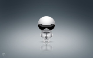 White robot black eye gray - a white robot free wallpaper