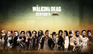 Group people yellow background walking - dead free wallpaper for desktop