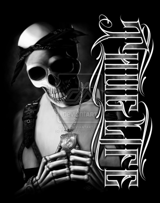 Skeleton holding watch wearing hat - a watch free wallpaper for mobile