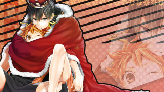 Anime couple bed red blanket - a bed together free wallpaper