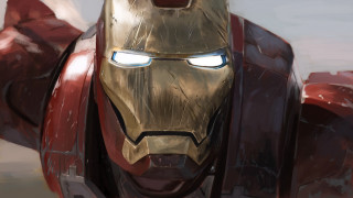 Iron man closeup glowing eyes - artgerm free wallpaper