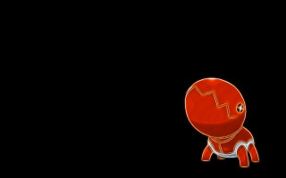 Red cartoon character black background - explosion free wallpaper for desktop