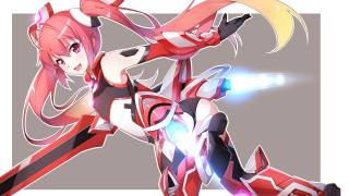 Woman red black outfit sword 6 - outfit free wallpaper