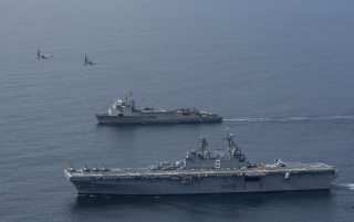 Couple ships water ocean together - larger free wallpaper