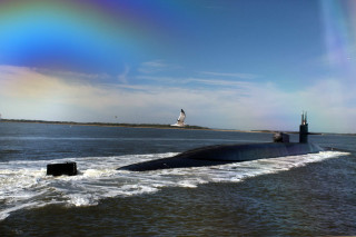 Submarine lighthouse rainbow boat water - a submarine free wallpaper