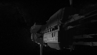 Space station night stars blackwhite - eve ryder free wallpaper