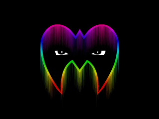 Heart face lines eyes black - artgem free wallpaper
