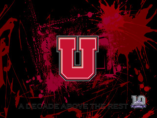 Red black background letter u - a splash of paint free wallpaper