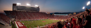 Football stadium full crowd night - a football stadium free wallpaper