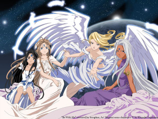 Anime girls bed angel wings - angel free wallpaper