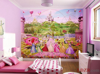 Bedroom pink wall painting bed - a pink wall free wallpaper