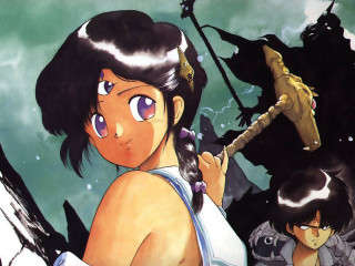 Girl sword dragon demon shoulder - other person free wallpaper