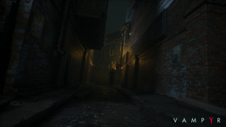 Dark alley person walking nighttime - verdadism free wallpaper