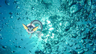 Pokemon figure floating water bubbles - bubble free wallpaper for desktop
