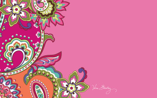 Pink paisley folkart silkscreen summer - summer vibrancy free wallpaper