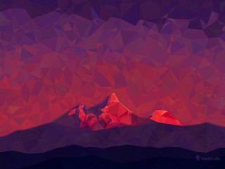 Red mountain purple sky red 2 - a purple sky in the background free wallpaper for desktop