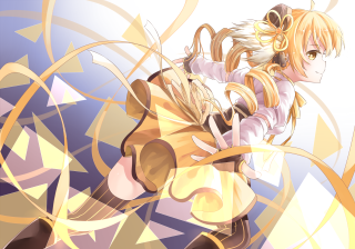 Blonde anime girl white shirt - luminous free wallpaper