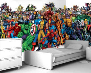 Bedroom avengers mural captain america 2 - a white dresser free wallpaper