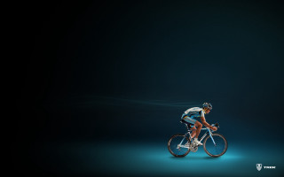 Man riding bike blue light 2 - eric deschamps free wallpaper for desktop