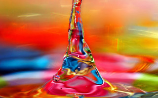 Colorful liquid droplet red blue - liquid free wallpaper