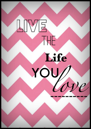Pink white chevron live the - erin hanson free wallpaper for mobile
