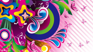Colorful abstract background butterflies stars - a colorful abstract background free wallpaper