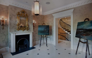 Fireplace paintings chandelier ceiling room - the ceiling free wallpaper for desktop