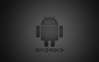 Android logo black white dark 2 - the middle free wallpaper for desktop