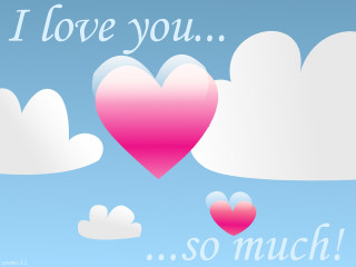 Heart clouds love so much - a picture of a heart free wallpaper