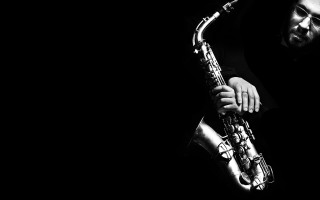 Man black shirt saxophone dark - david lazar free wallpaper for desktop
