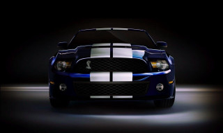 Blue white mustang dark room - a spotlight free wallpaper