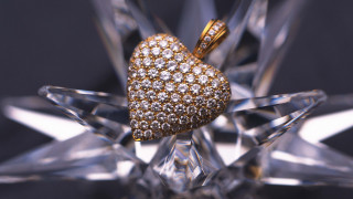 Diamond heart brooch crystal star - diamond free wallpaper for desktop